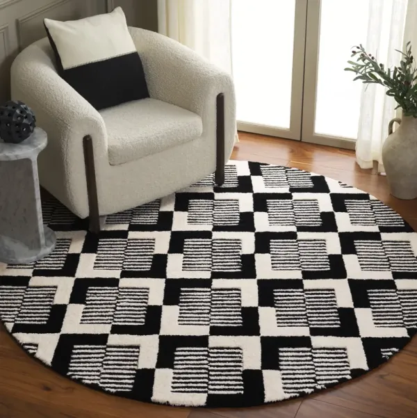 METRO Hand Tufted 6' x 6' Round area rug