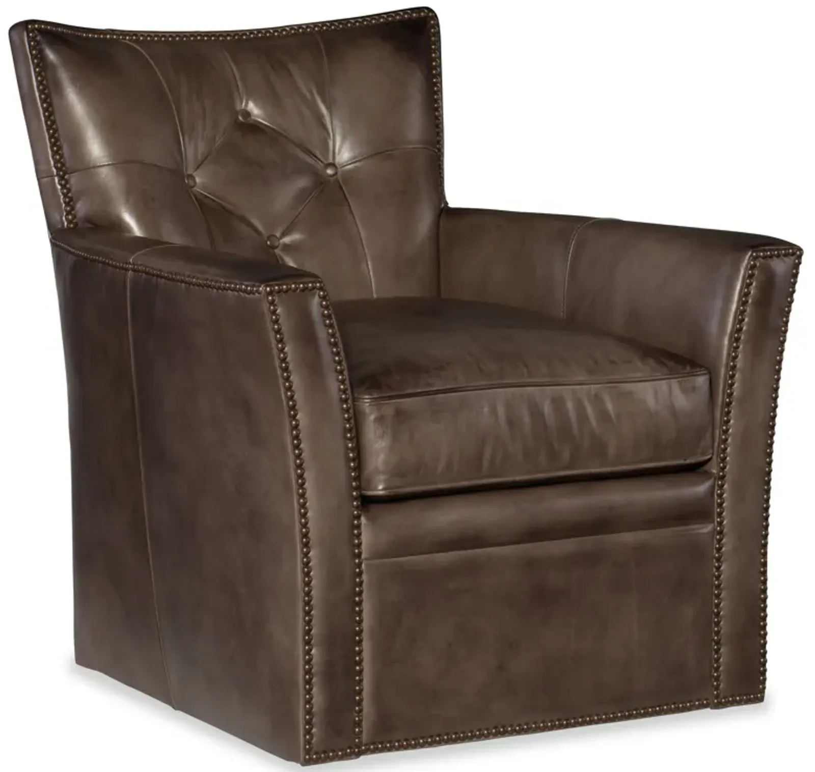 Conner Swivel Leather Club Chair