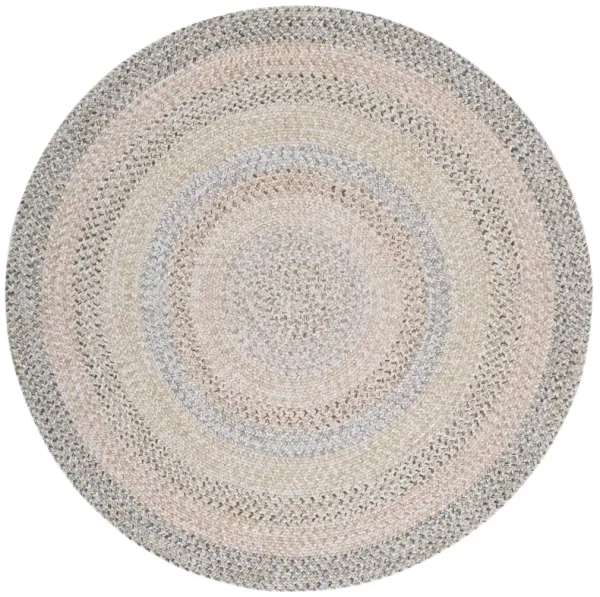 BRAIDED Hand Woven 3' x 3' Round area rug