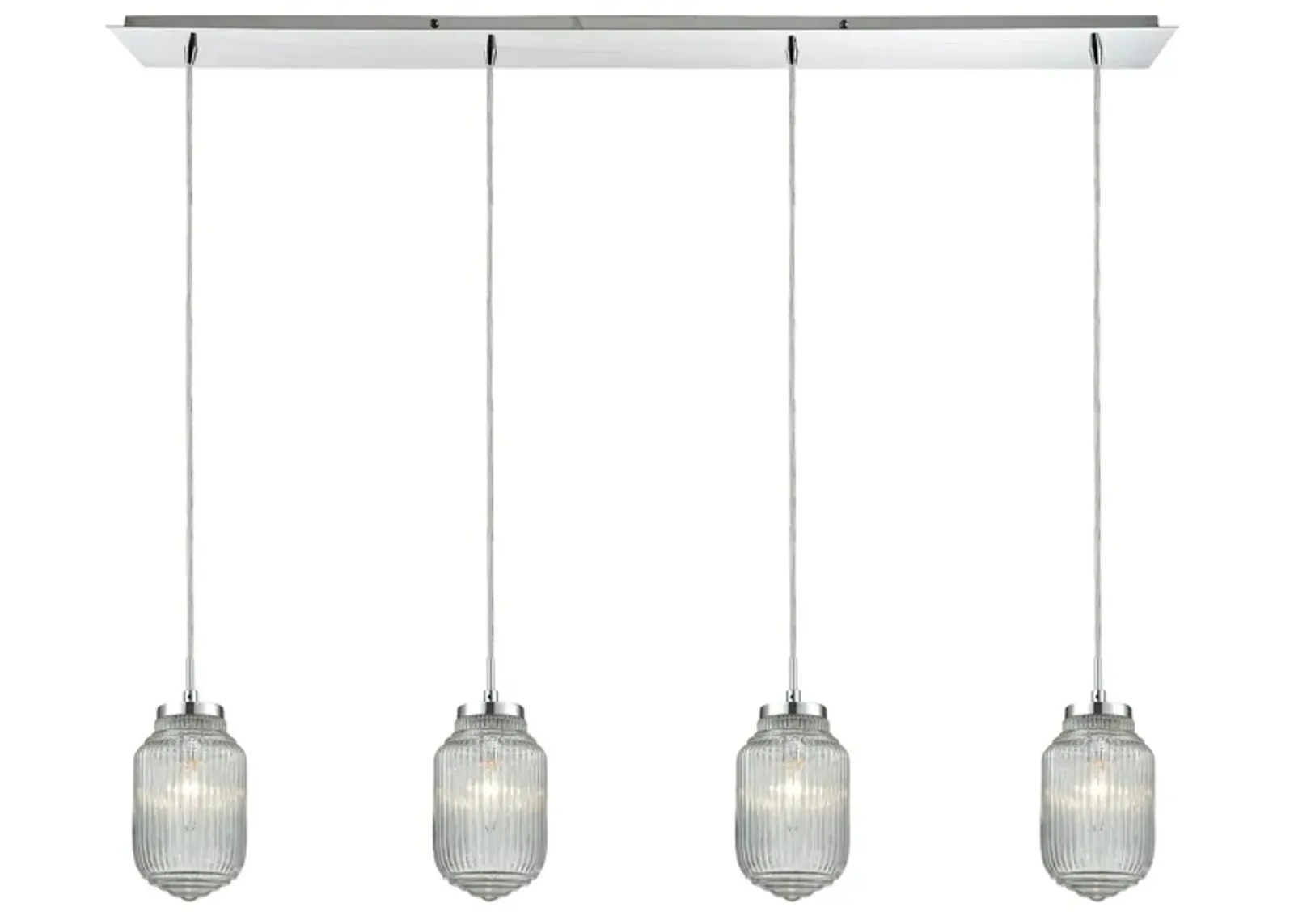 Dubois 10" Wide 4-Light Mini Pendant - Polished Chrome