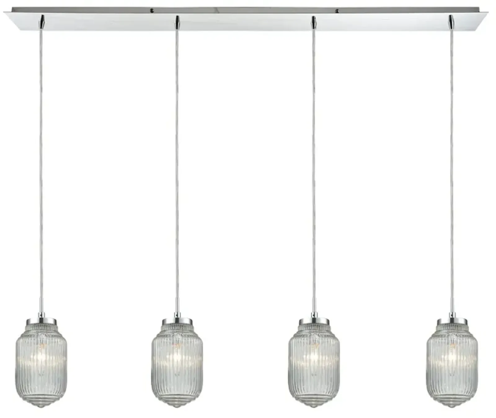 Dubois 10" Wide 4-Light Mini Pendant - Polished Chrome