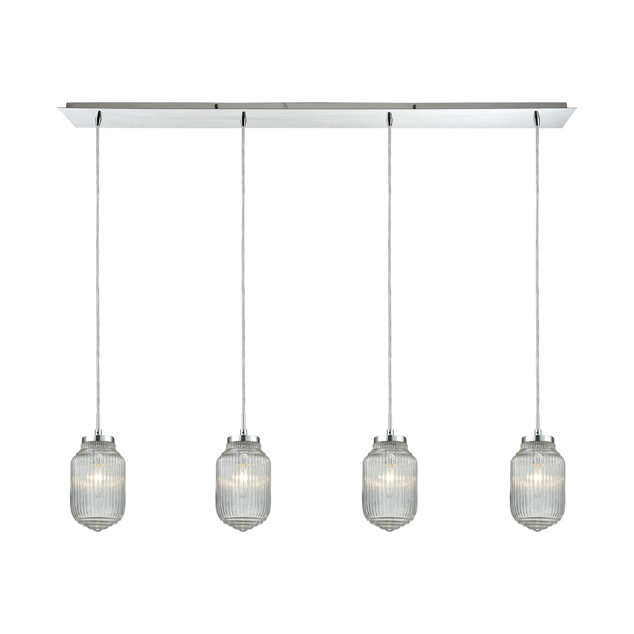 Dubois 10" Wide 4-Light Mini Pendant - Polished Chrome