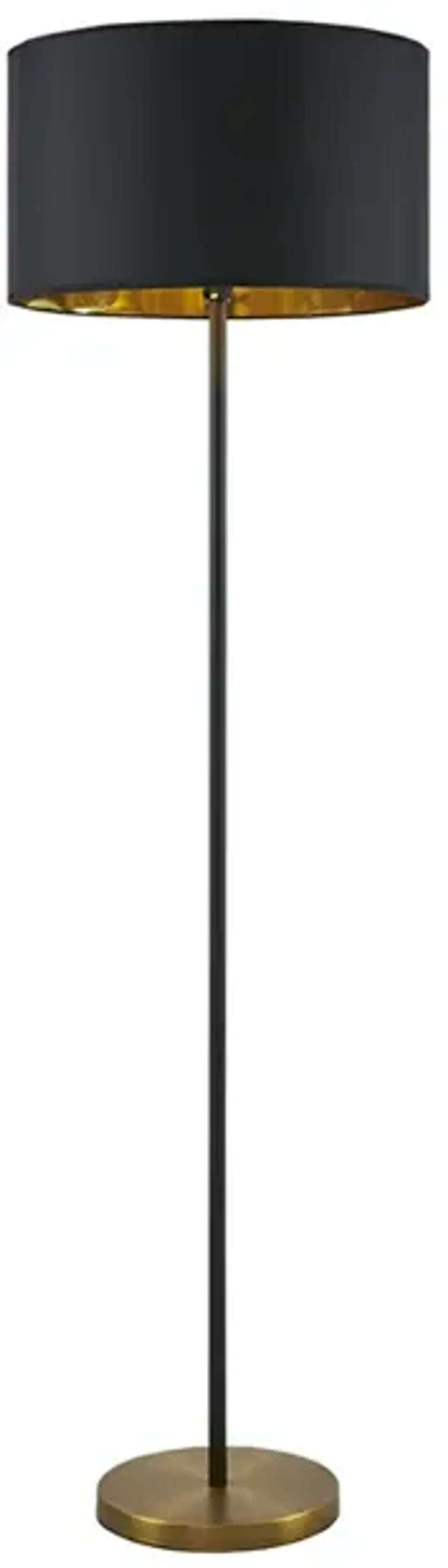 Martha Stewart Hunts Gold/Black Metal Floor Lamp