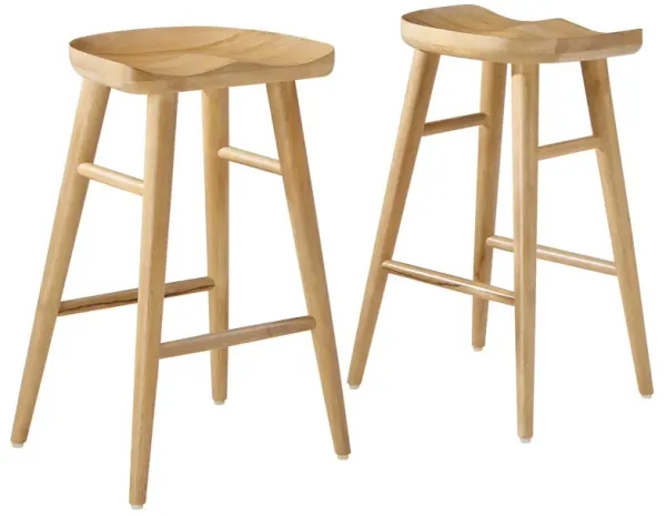 Saville Backless Wood Counter Stools Set of 2 by Modway