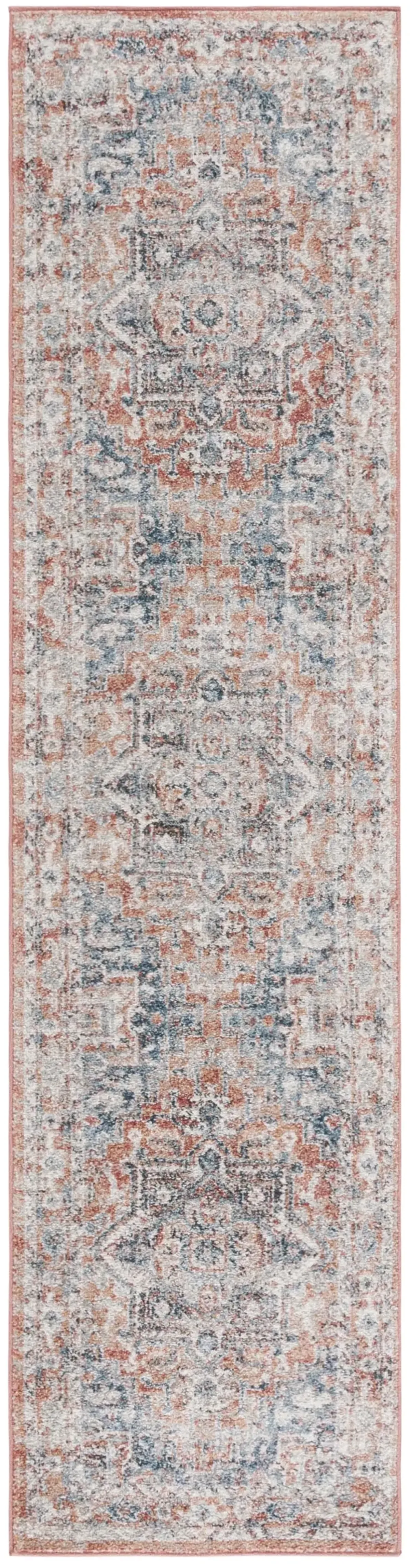 VINTAGE TABRIZ 208 RUST  2' x 8' Runner Rug