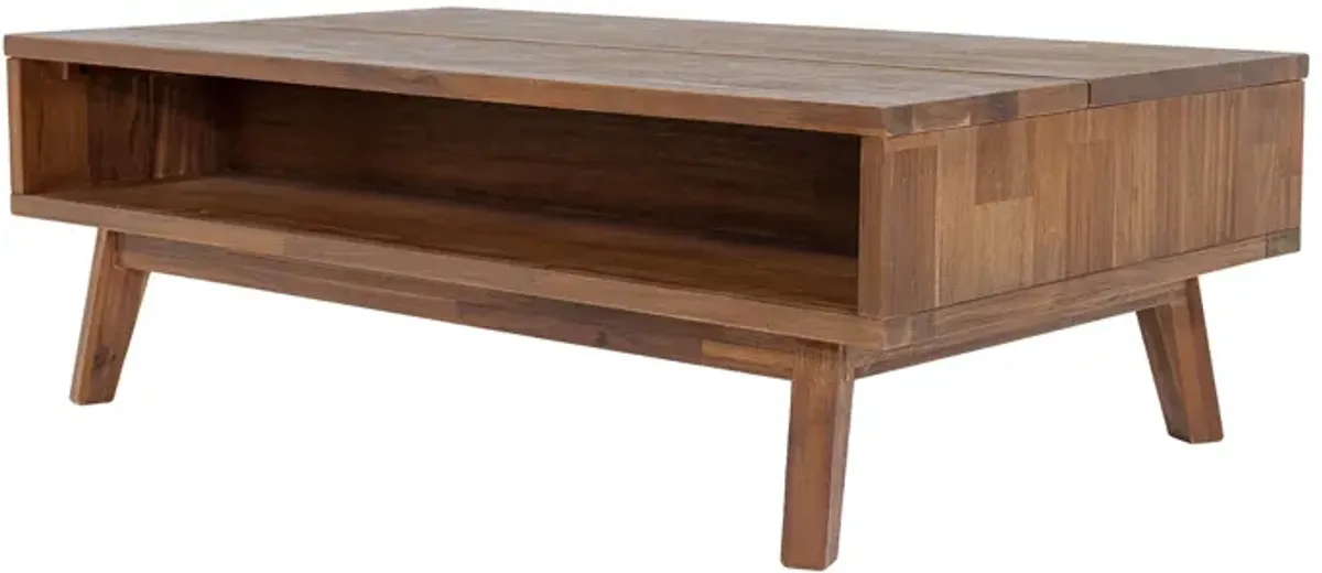 Gia Coffee Table w/ Lift Top - Warm Pecan