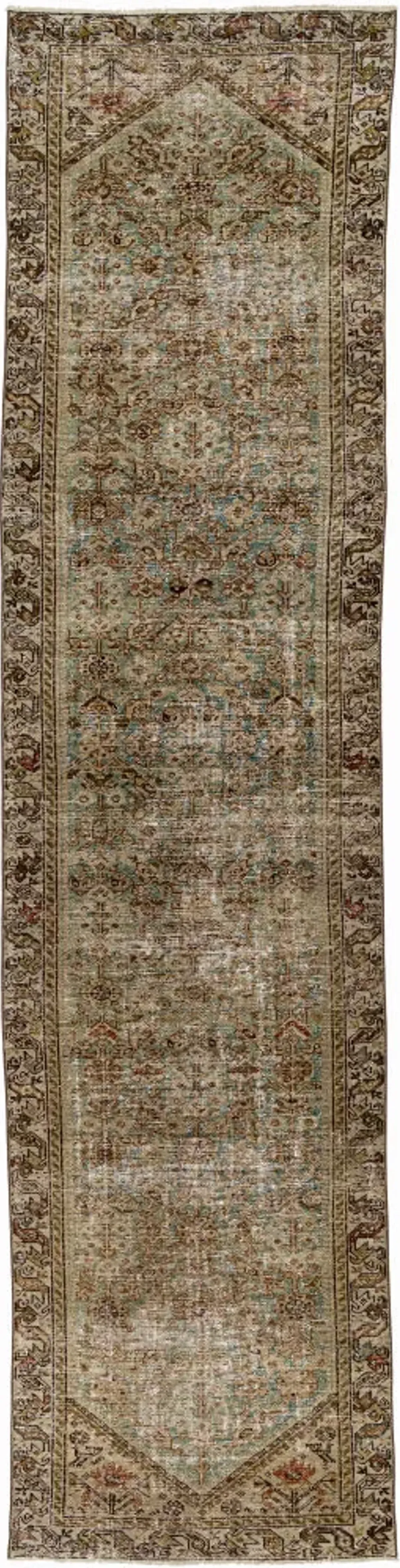 Antique One of a Kind AOOAK-1733 3'1" x 13'1" Handmade Rug