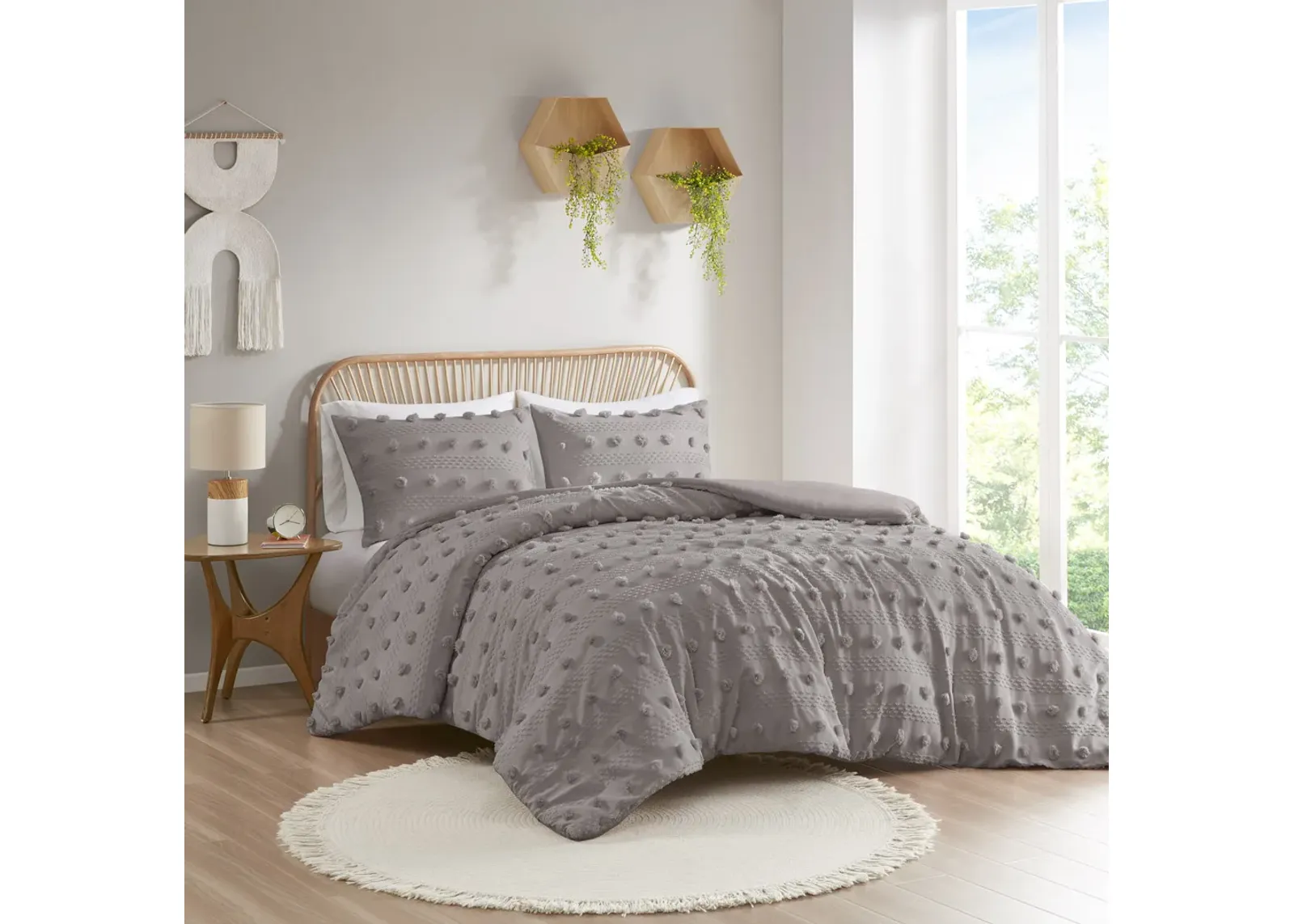 Lucy Clip Jacquard Duvet Cover Set