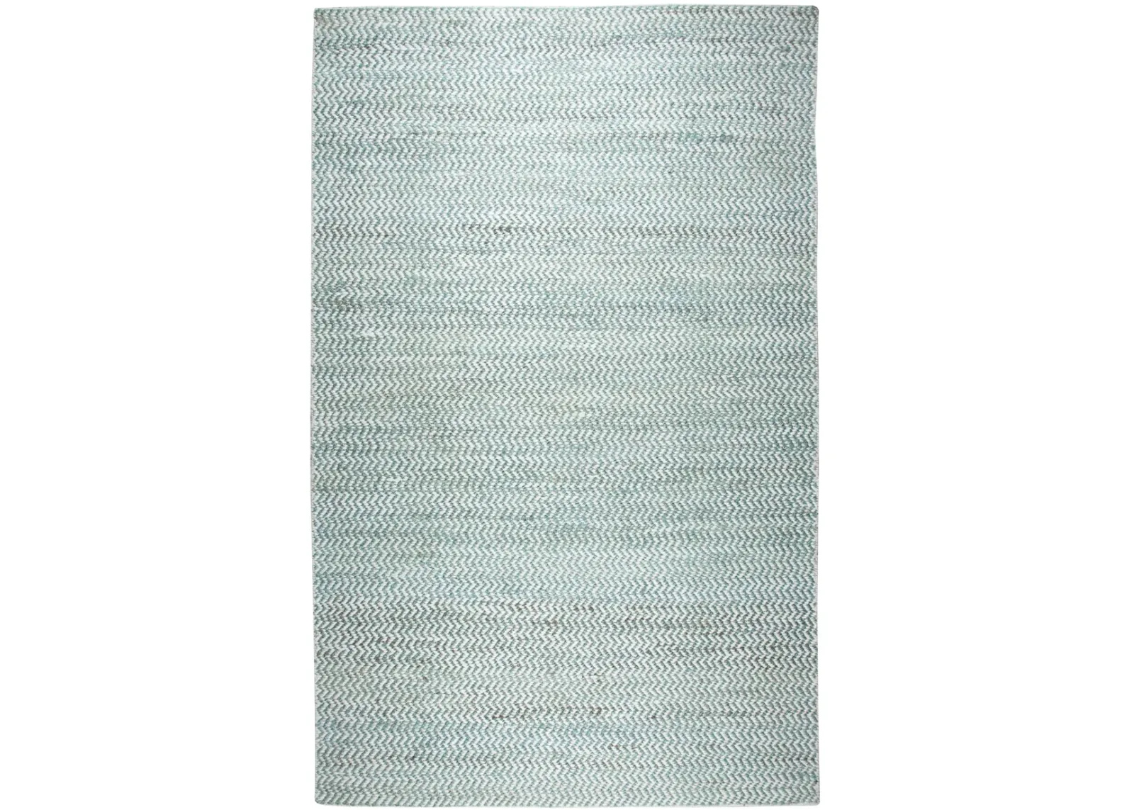 Ellington Turquoise chevron  Jute / Wool  5' x 8' Rectangle Rug