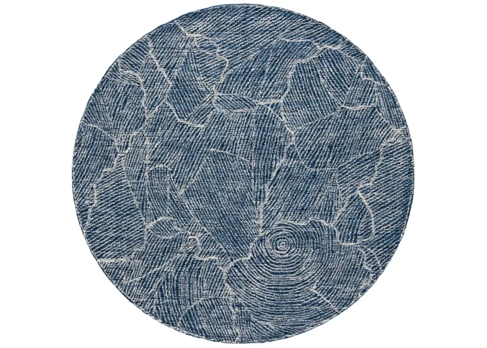 METRO 999 NAVY  6' x 6' Round Round Rug