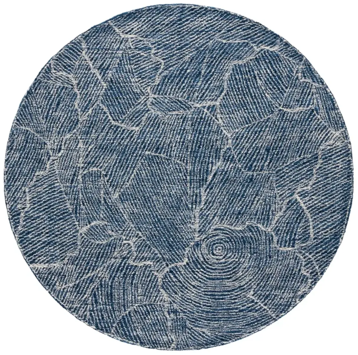 METRO 999 NAVY  6' x 6' Round Round Rug