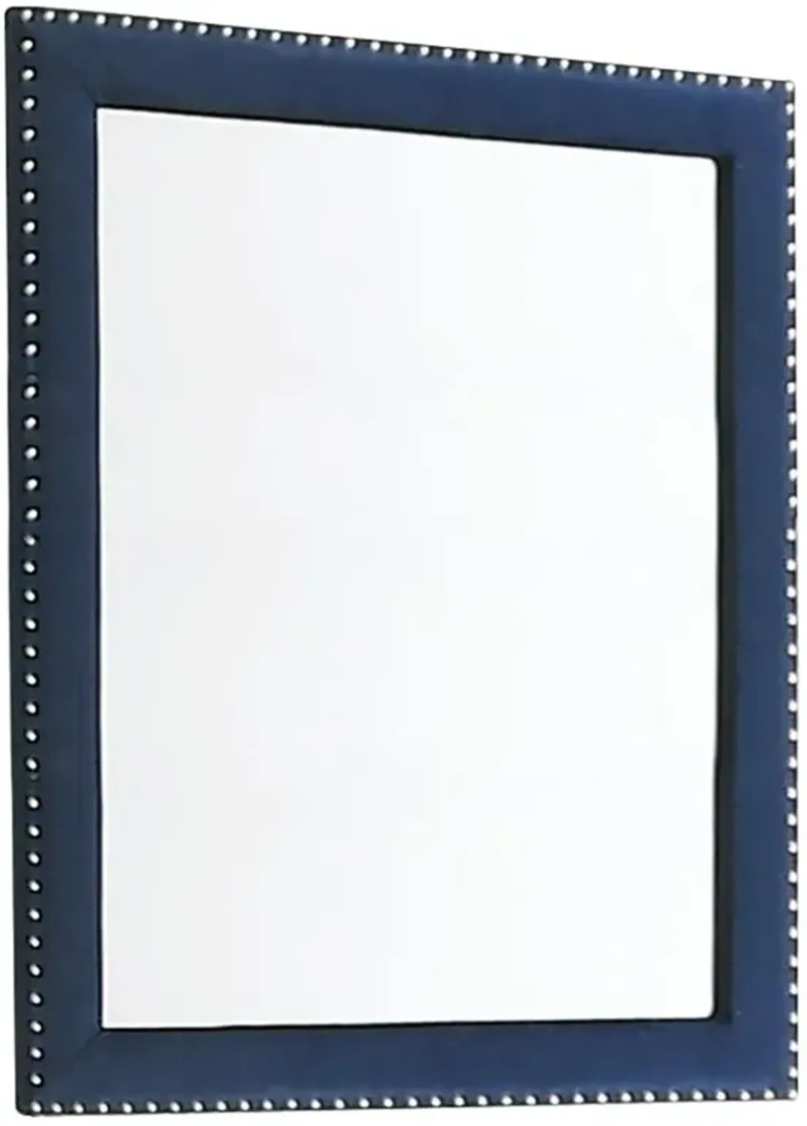 Melody Rectangular Upholstered Dresser Mirror Pacific Blue