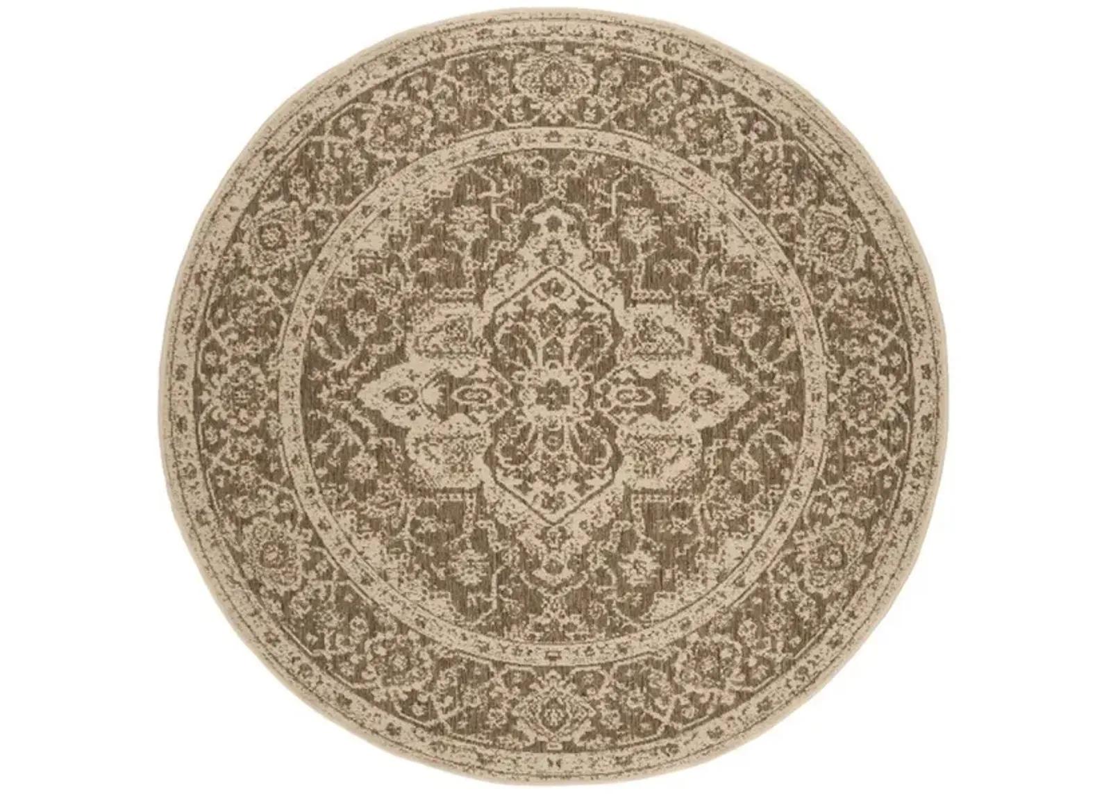 LINDEN 137 Collection LND137D-4R Beige / Cream 4' X 4' Round