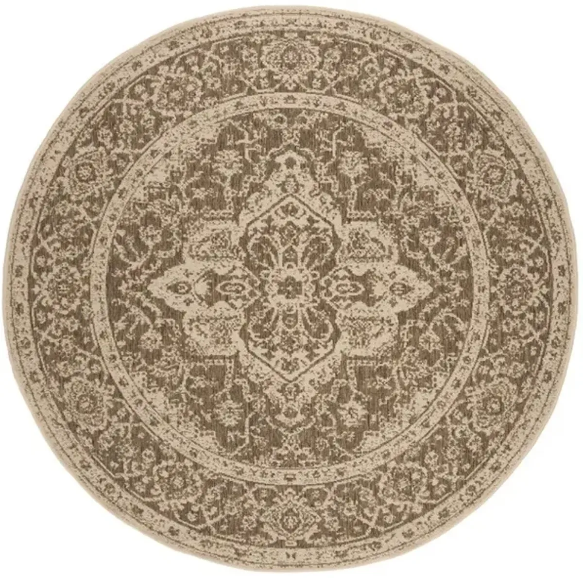 LINDEN 137 Collection LND137D-4R Beige / Cream 4' X 4' Round