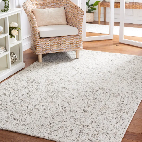 SAFAVIEH Micro-Loop Collection 3' x 5' BlueIvory MLP538M
