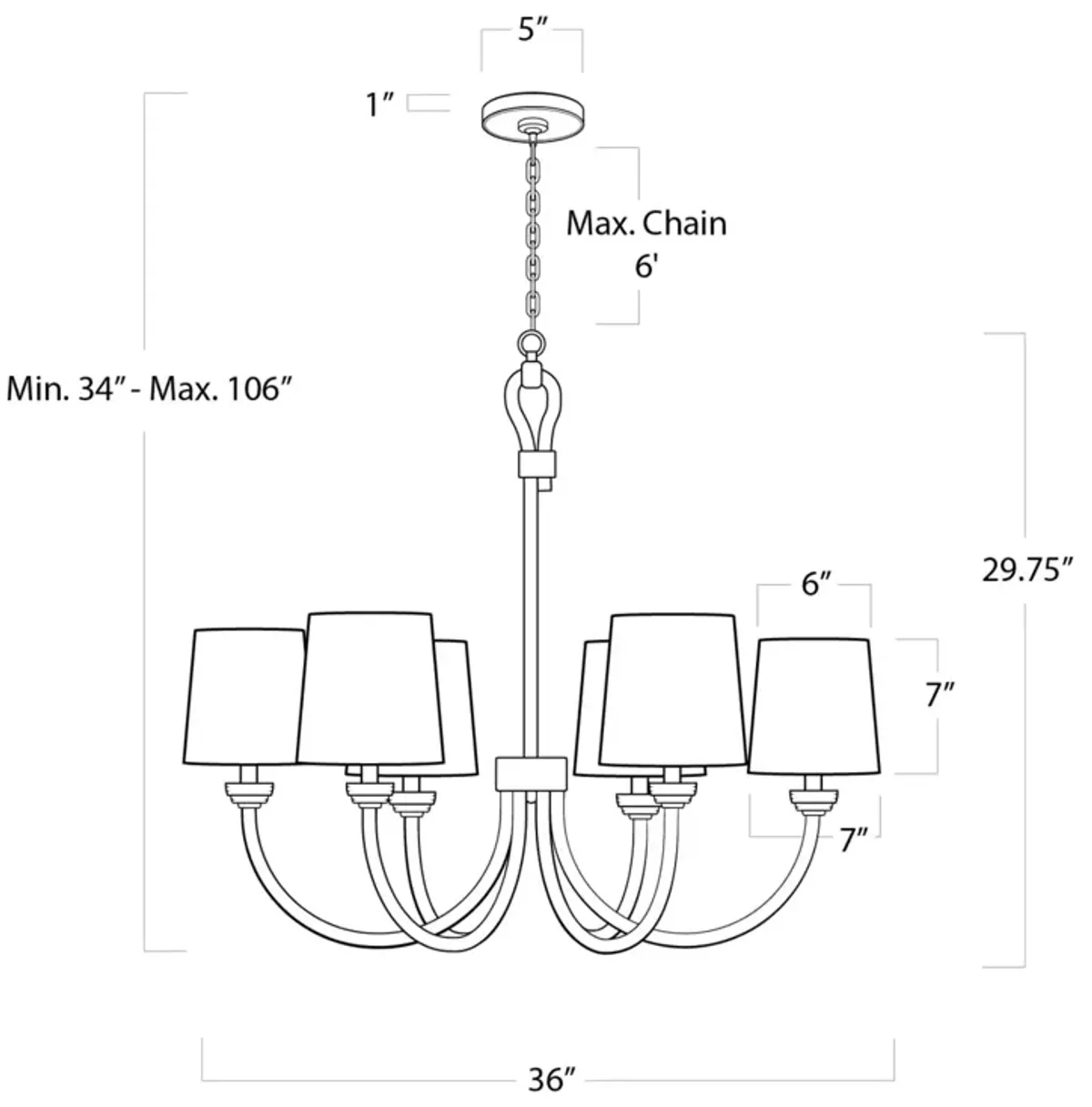 Coastal Living Bimini Chandelier Small