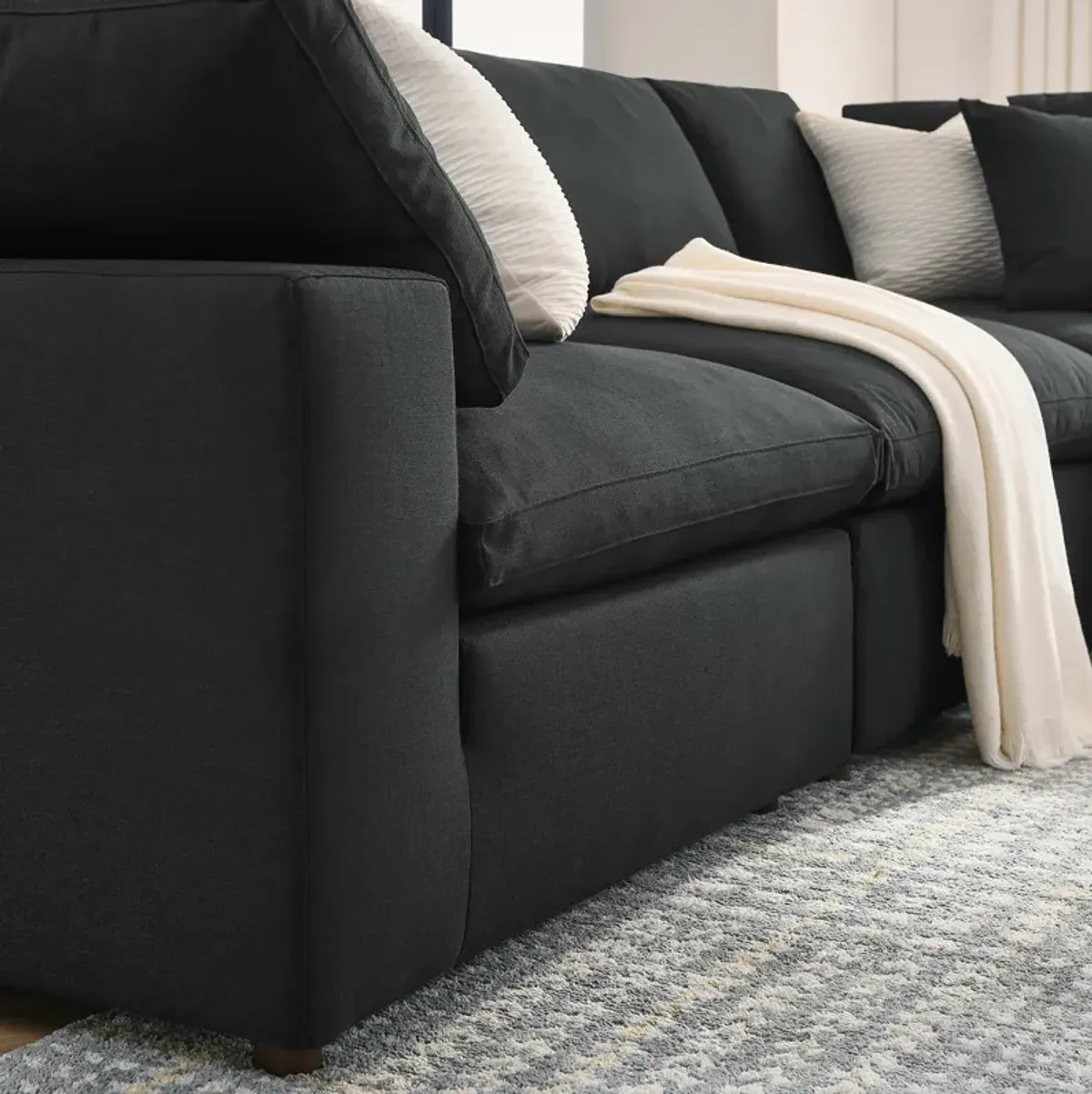 Commix Down Filled Overstuffed 5-Piece Sectional 