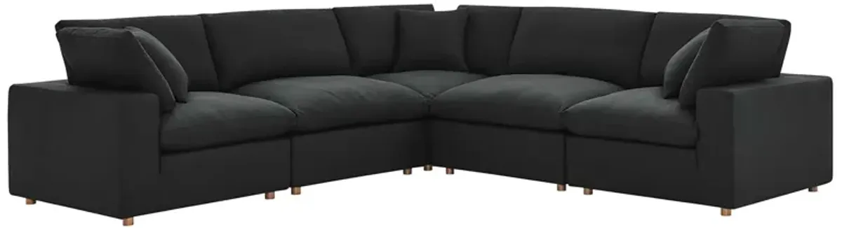 Commix Down Filled Overstuffed 5-Piece Sectional 