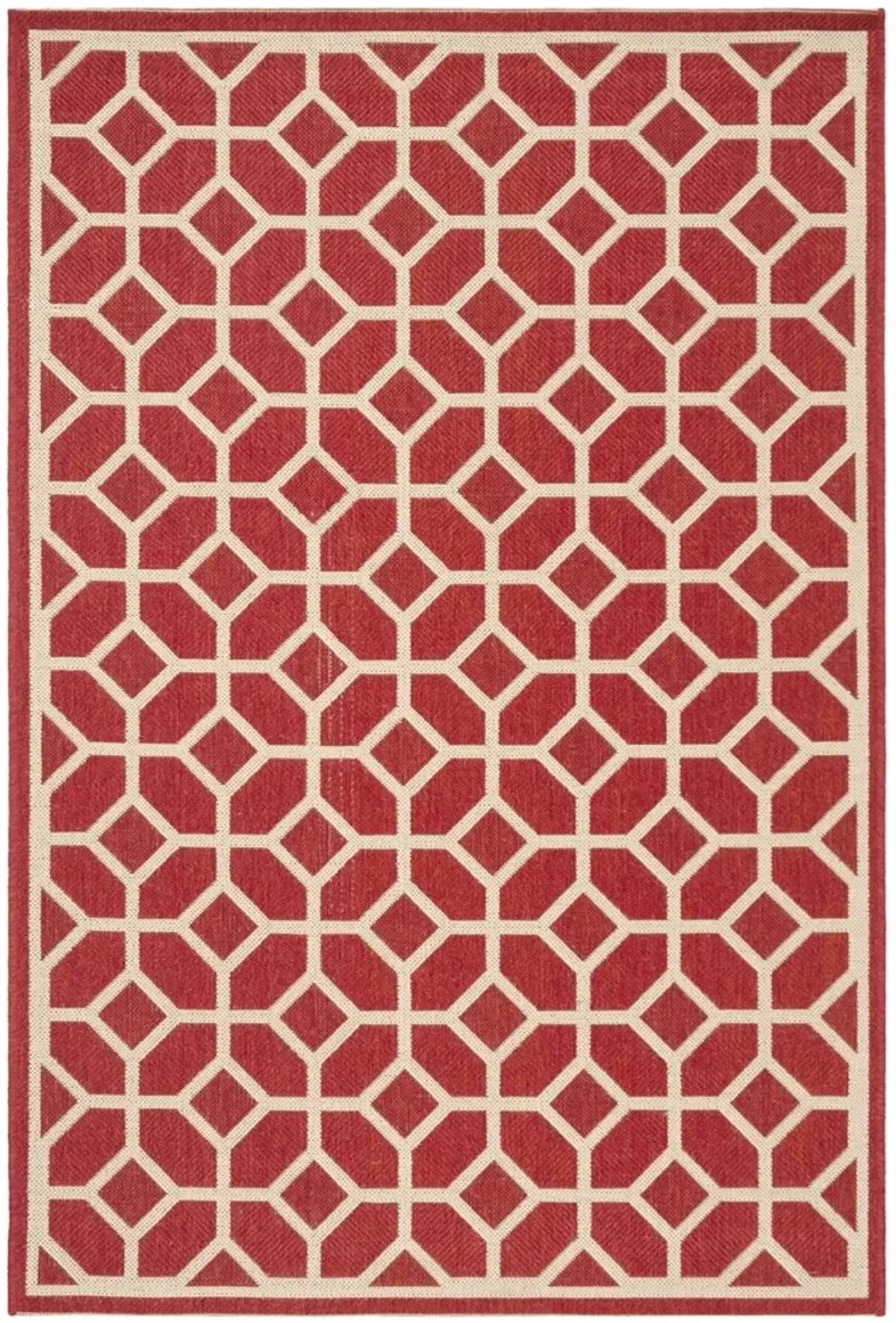 BEACH HOUSE 127 Red 2'-2' X 4' Accent Rug