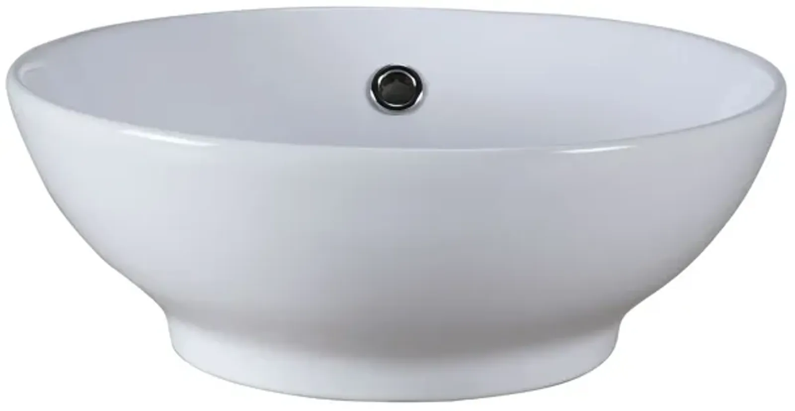 Vitreous China Round Vessel Sink - White