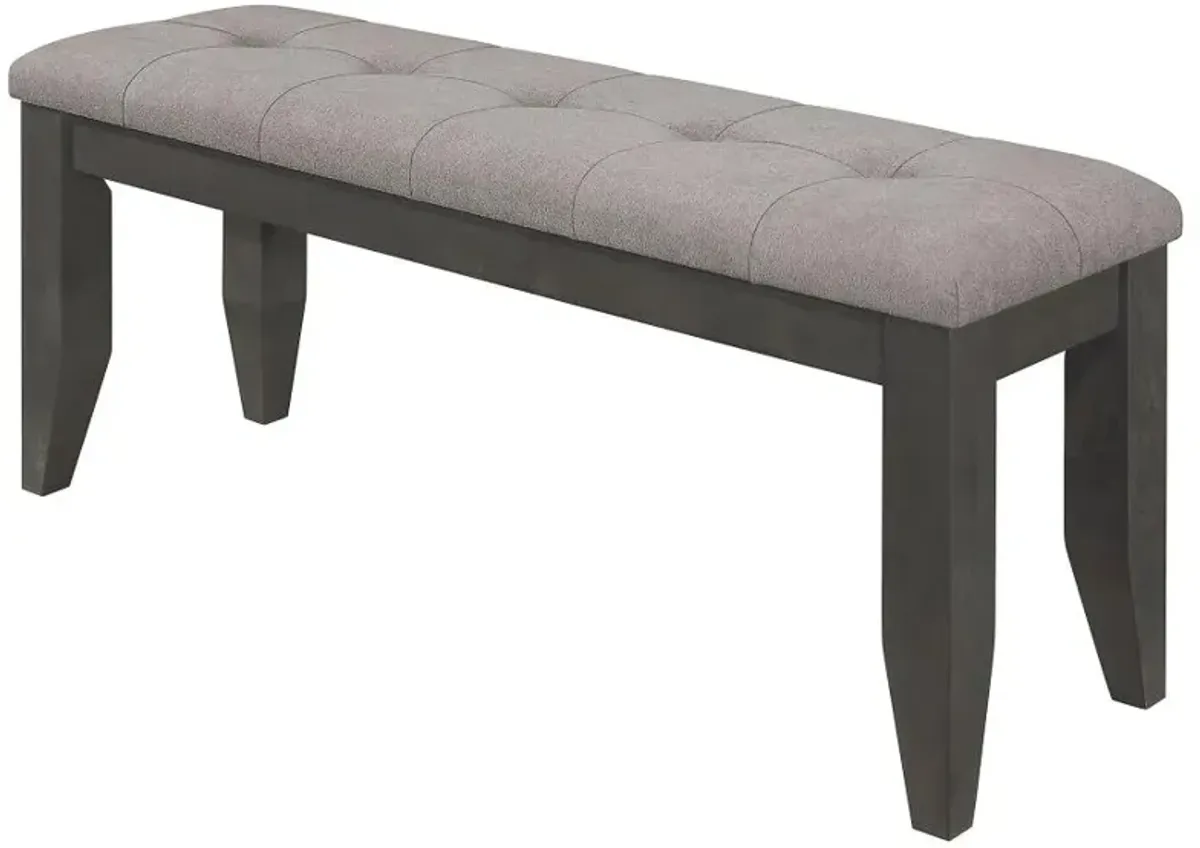 Dalila Padded Cushion Bench Grey and Dark Grey