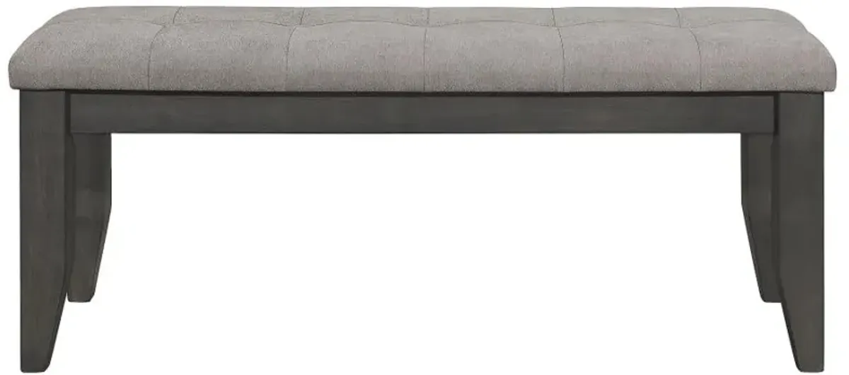 Dalila Padded Cushion Bench Grey and Dark Grey