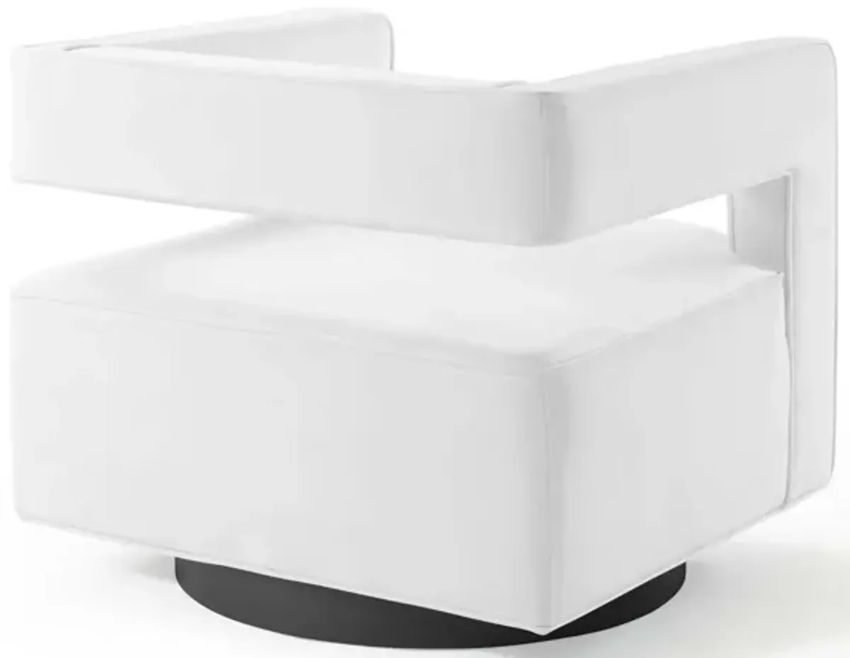 Booth Performance Velvet Swivel Armchair