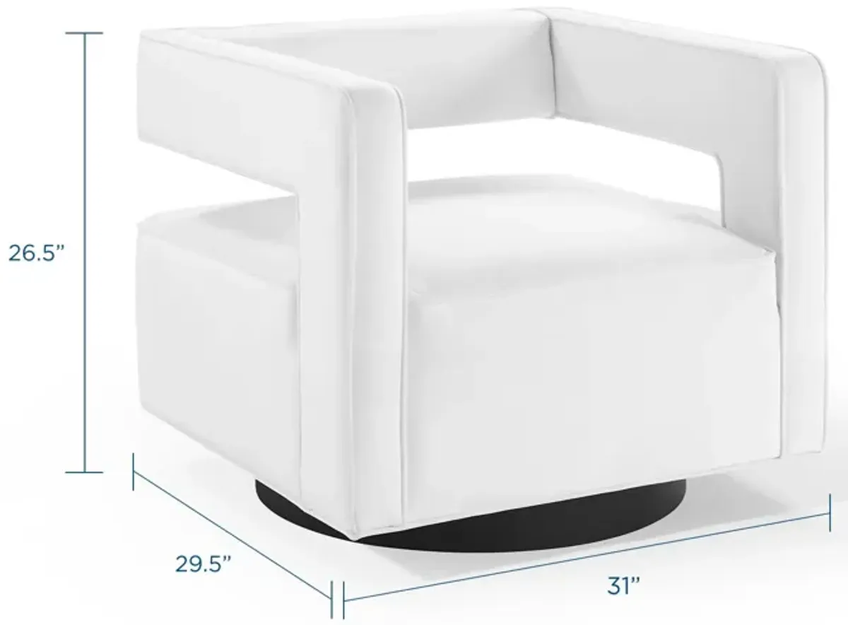 Booth Performance Velvet Swivel Armchair