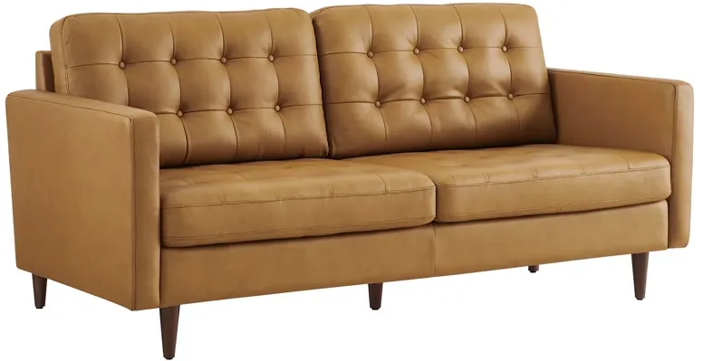 Exalt Tufted Vegan Leather Sofa