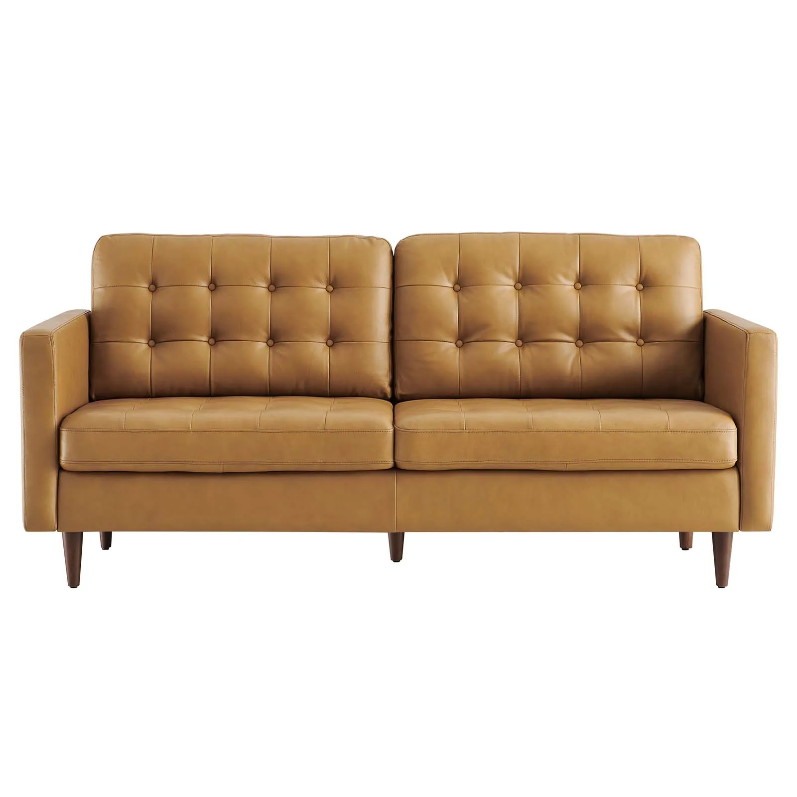 Exalt Tufted Vegan Leather Sofa