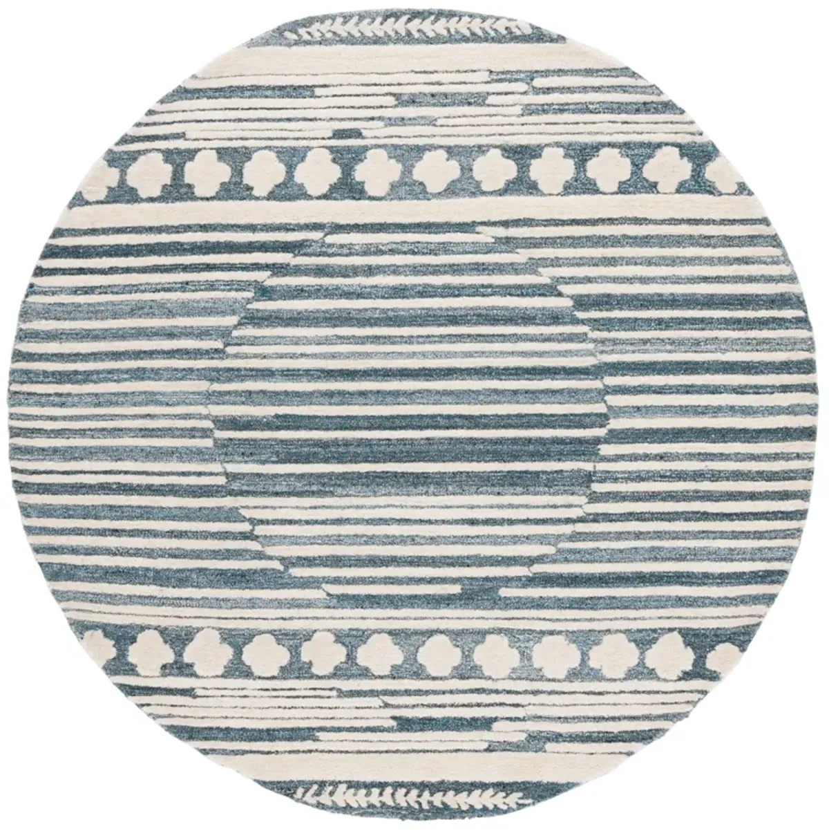 ABSTRACT Hand Tufted 6' x 6' Round area rug