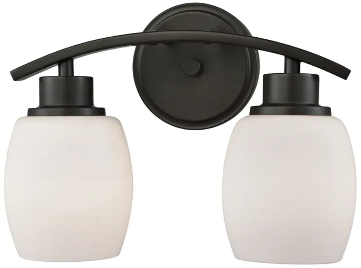 Casual Mission 12" Wide 2-Light Vanity Light - Oil Rubbed Bronze