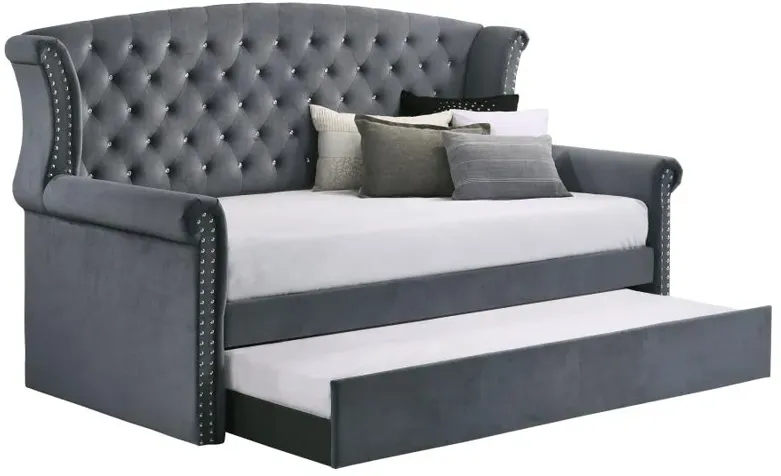 Scarlett Upholstered Tufted Twin Daybed with Trundle