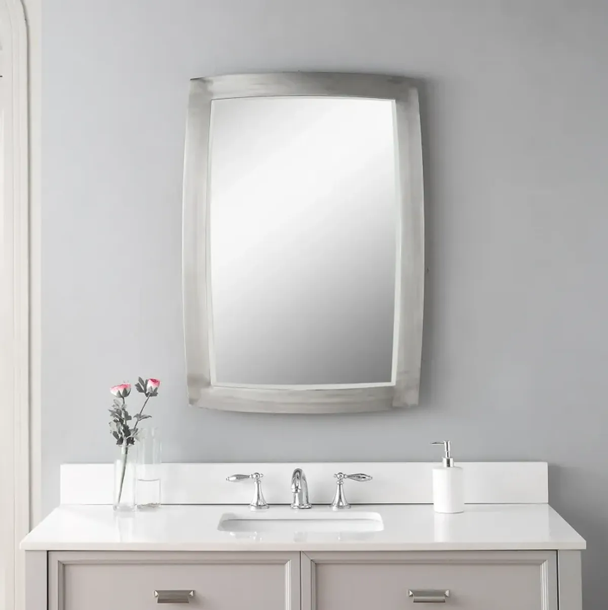 Haskill Brushed Nickel Mirror