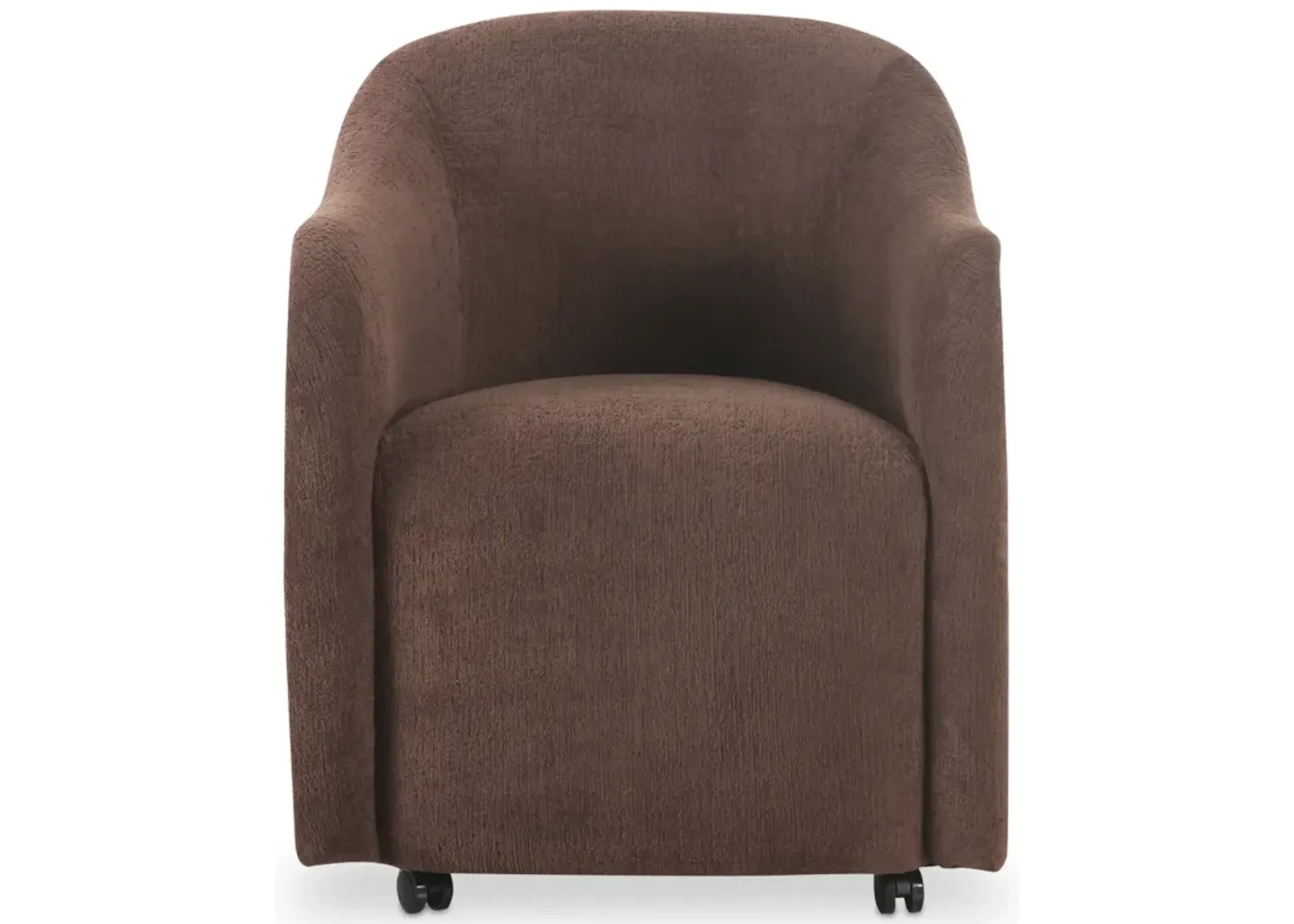 Drava Rolling Dining Chair Dark Brown