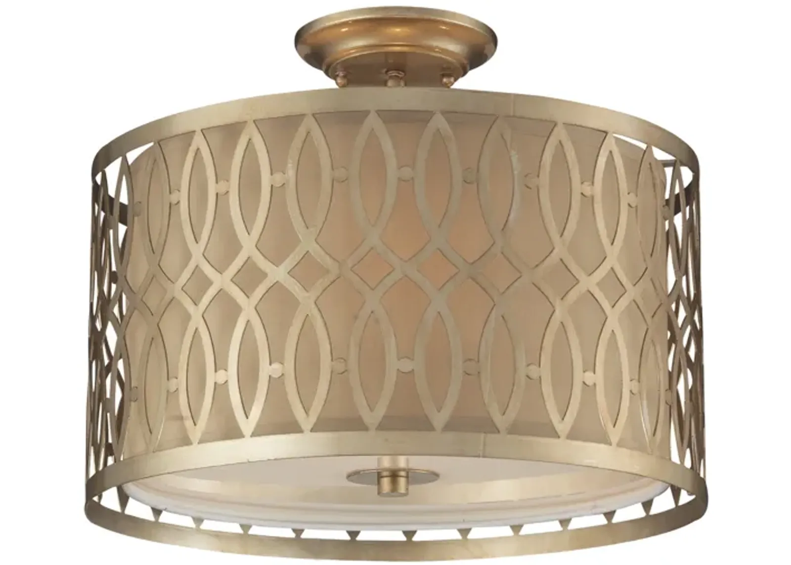 Estonia 16" Wide 3-Light Semi Flush Mount - Aged Silver