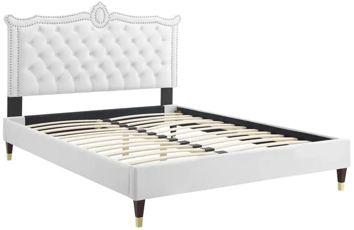 Clara Performance Velvet Queen Platform Bed