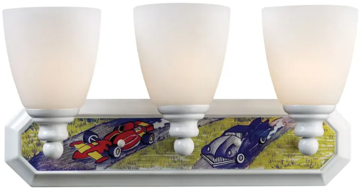 Kidshine 18'' Wide 3-Light Vanity Light - White