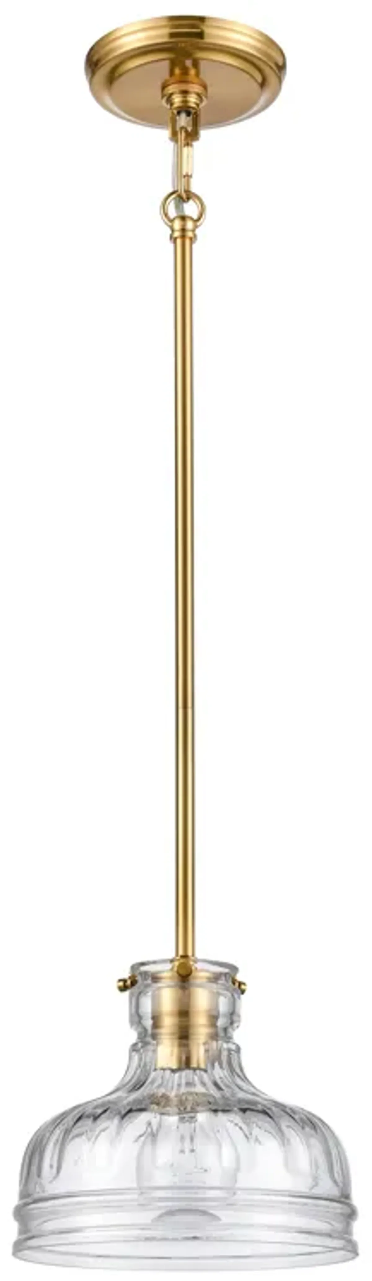 Orinoco 8" Wide 1-Light Mini Pendant - Satin Brass