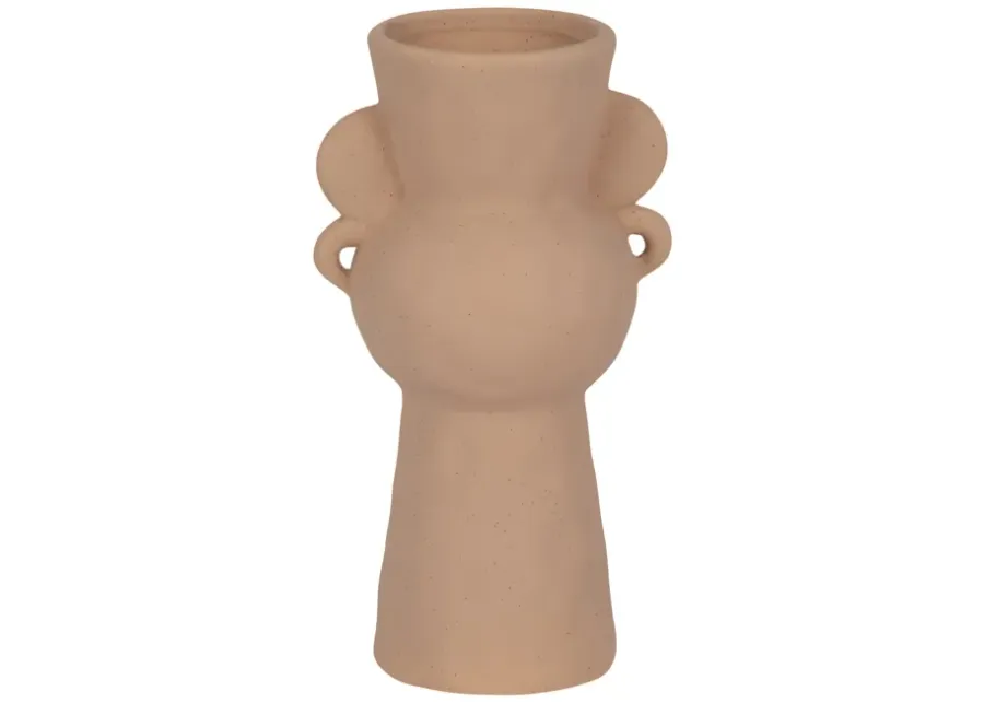 8" Rough Totem Bud Vase, Tan