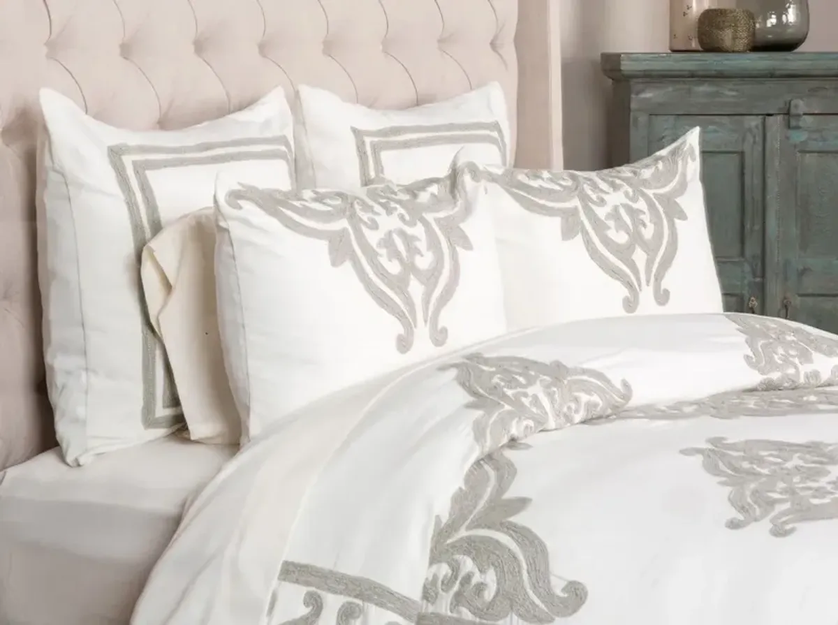 Patrina Ivory 6Pc King Duvet Set