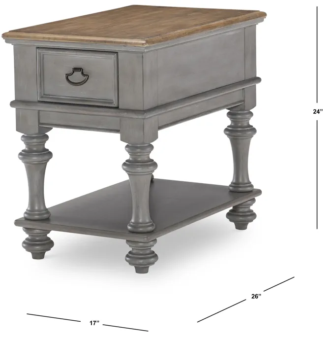 Kingston (Sandalwood Brown + Tweed Gray) End Table