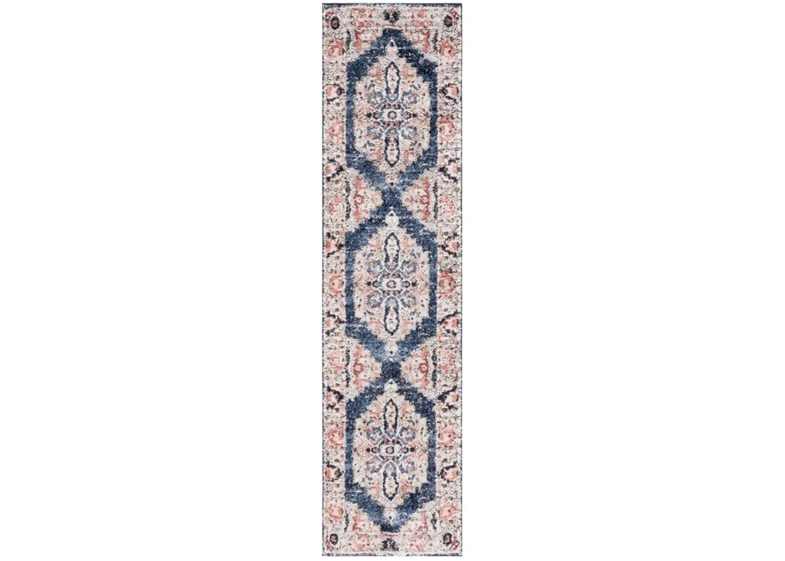 LUNA 103 Blue  2'-2' X 9' Runner Rug