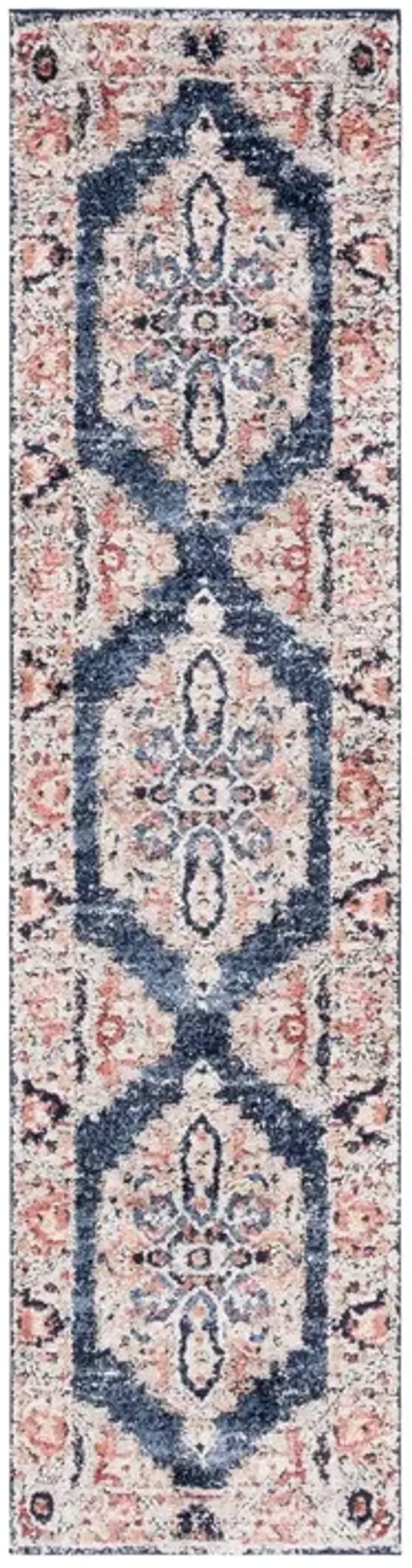 LUNA 103 Blue  2'-2' X 9' Runner Rug