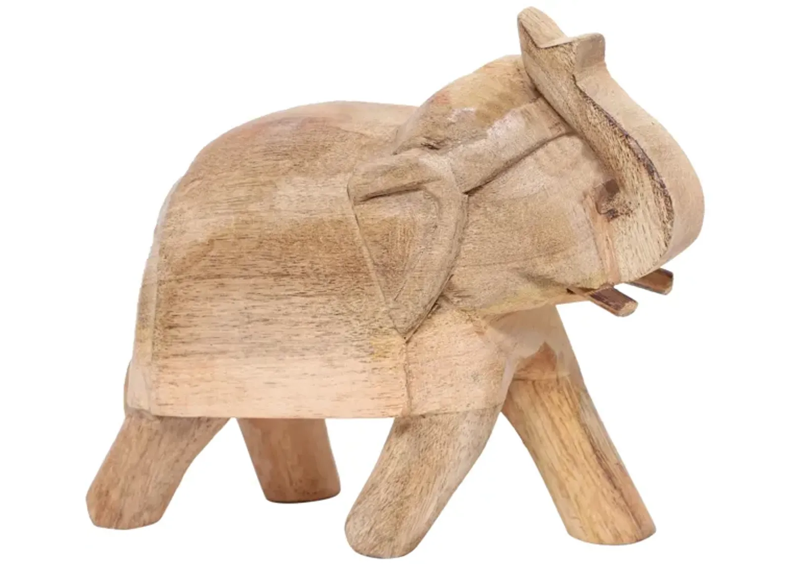 Mango Wood, 7" Elephant, Brown