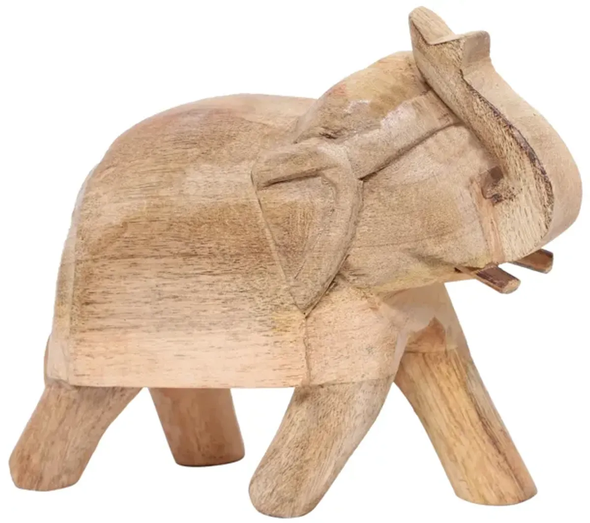 Mango Wood, 7" Elephant, Brown