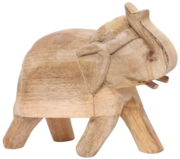 Mango Wood, 7" Elephant, Brown