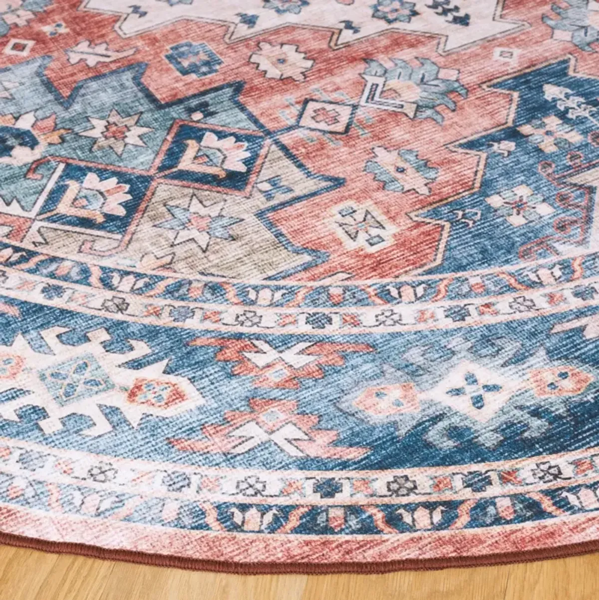 ARIZONA 512 BLUE  6' x 6' Round Round Rug