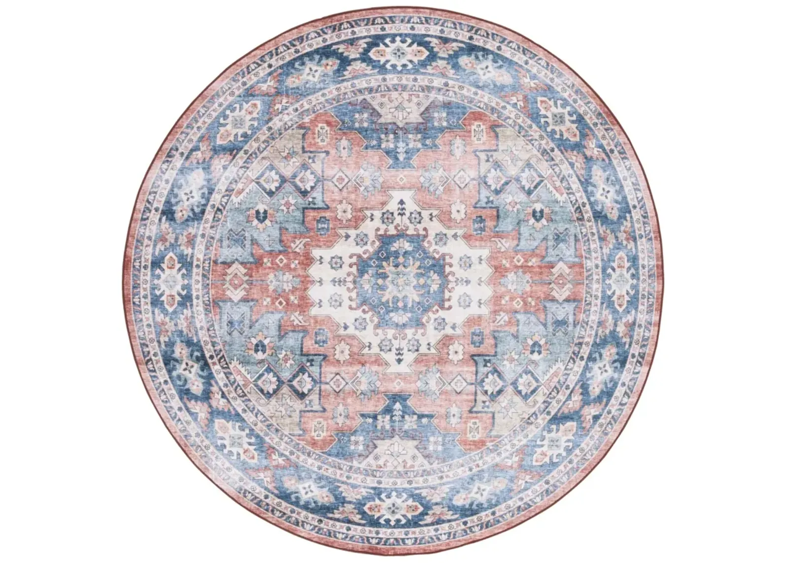 ARIZONA 512 BLUE  6' x 6' Round Round Rug