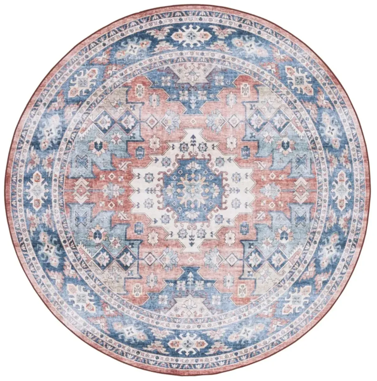 ARIZONA 512 BLUE  6' x 6' Round Round Rug